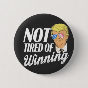 Badge Rond 5 Cm Pas fatigué de gagner Trump Maga jour de l'inaugur
