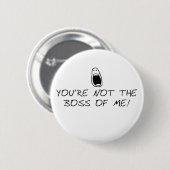 Badge Rond 5 Cm Pas le patron de moi (Devant & derrière)