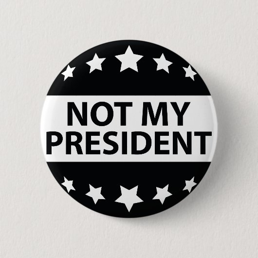 Badge Rond 5 Cm Pas mon président (Devant)