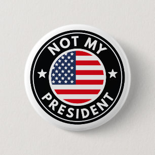 Badge Rond 5 Cm Pas mon président