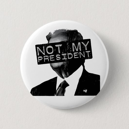Badge Rond 5 Cm Pas mon président libéral anti-Trump (Devant)