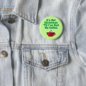 Badge Rond 5 Cm Pas Noël jusqu'au café (En situation)