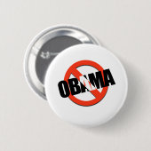 BADGE ROND 5 CM PAS OBAMA (Devant & derrière)