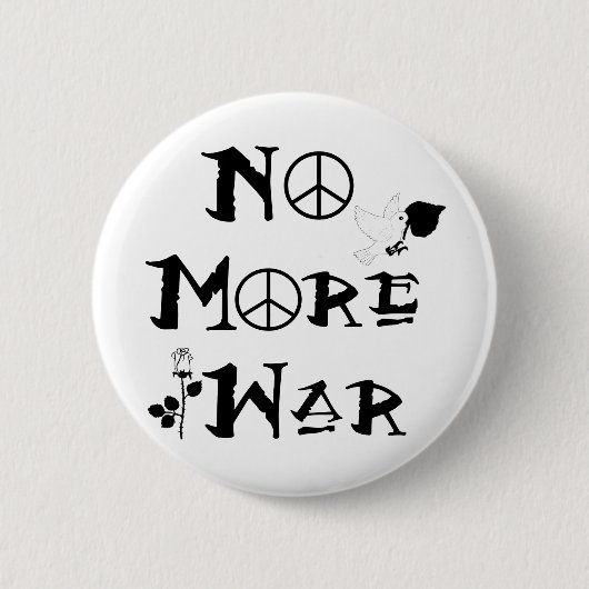 Badge Rond 5 Cm Pas plus de guerre (Devant)