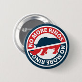 Badge Rond 5 Cm Pas plus de RINOS (Devant & derrière)