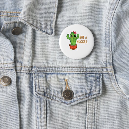 Badge Rond 5 Cm Pas un gros câlin libre (En situation)