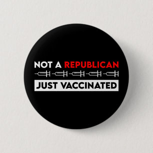 Badge Rond 5 Cm Pas Un Républicain Juste Vacciné