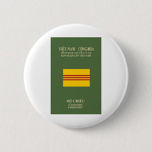 Badge Rond 5 Cm Passeport vietnamien - drapeau du Vietnam du Sud