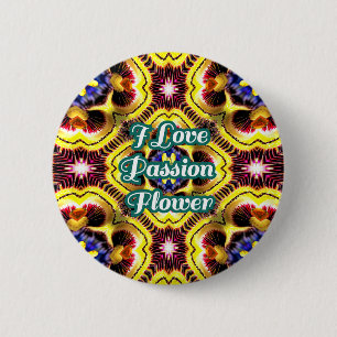 Badge Rond 5 Cm Passiflora Caerulea Motif