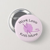 Badge Rond 5 Cm Passion de tricot (Devant & derrière)