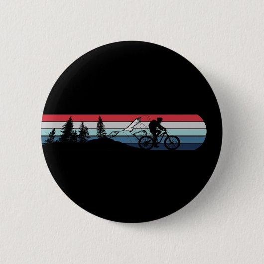 Badge Rond 5 Cm passionné de VTT (Devant)