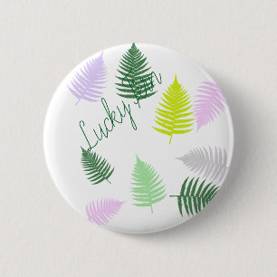 Badge Rond 5 Cm Pastel Colors Lucky Fern