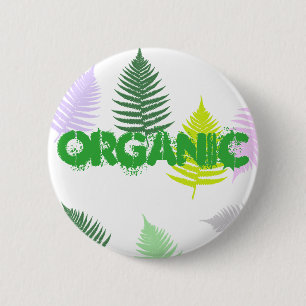 Badge Rond 5 Cm Pastel Colors Lucky Fern