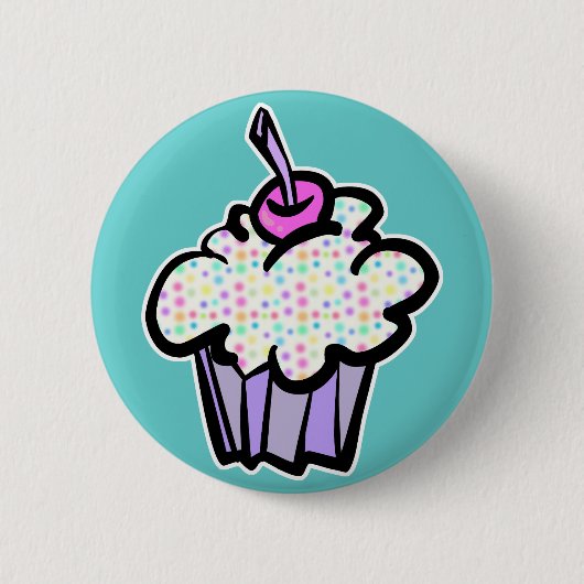 Badge Rond 5 Cm pastel dots cupcake (Devant)