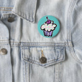 Badge Rond 5 Cm pastel dots cupcake (En situation)