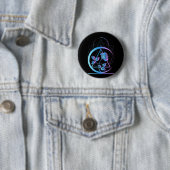 Badge Rond 5 Cm Pastel Goth Moon Rose esthétique croissant (En situation)