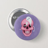 Badge Rond 5 Cm Pastel goth skull (Devant & derrière)