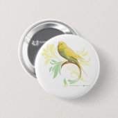 Badge Rond 5 Cm Pastel Green Parakeet (Devant & derrière)
