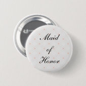 Badge Rond 5 Cm Pastel Peach et crème géométrique faite d'honneur (Devant & derrière)