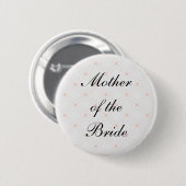 Badge Rond 5 Cm Pastel Peach et la crème mère de la mariée (Devant & derrière)