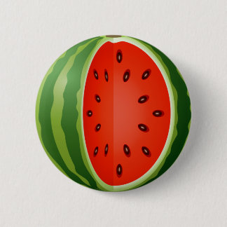 BADGE ROND 5 CM PASTÈQUE COUPÉE EN TRANCHES