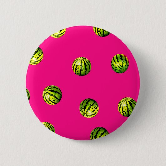 Badge Rond 5 Cm pastèque rose motif (Devant)
