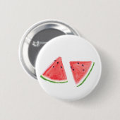 Badge Rond 5 Cm Pastèque rouge fruits nourriture eau tropicale (Devant & derrière)