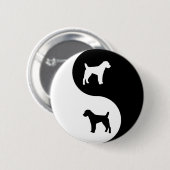 Badge Rond 5 Cm Pasteur Jack Russell Yin Yang (Devant & derrière)