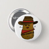 Badge Rond 5 Cm Patate Cowboy (Devant & derrière)