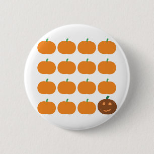 Badge Rond 5 Cm Patch Citrouille d'Halloween mignon