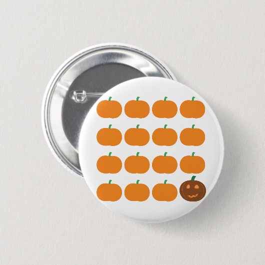 Badge Rond 5 Cm Patch Citrouille d'Halloween mignon (Devant & derrière)