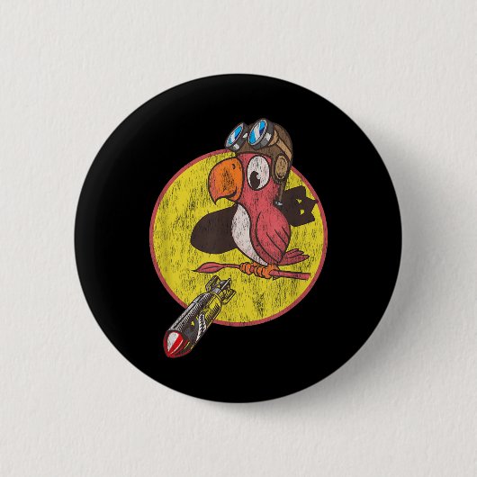 Badge Rond 5 Cm Patch Pilote De Combat De La Seconde Guerre Mondia (Devant)