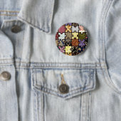 Badge Rond 5 Cm Patchwork de puzzle (En situation)