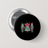 Badge Rond 5 Cm Patchwork Nutcracker Arbre de Noël Nk Nk Nutcracke (Devant & derrière)