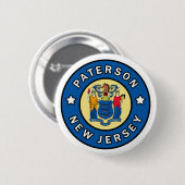 Badge Rond 5 Cm Paterson New Jersey (Devant & derrière)