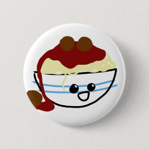 Badge Rond 5 Cm Pâtes et boulettes de viande