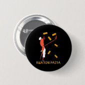 Badge Rond 5 Cm Pâtes Rigatoni Funny Marcus Le Ver (Devant & derrière)