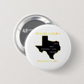Badge Rond 5 Cm Path Of Solar Eclipse 2024 Interactive Map Texas E (Devant & derrière)