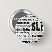 Badge Rond 5 Cm Pathologiste du langage vocal (Devant & derrière)