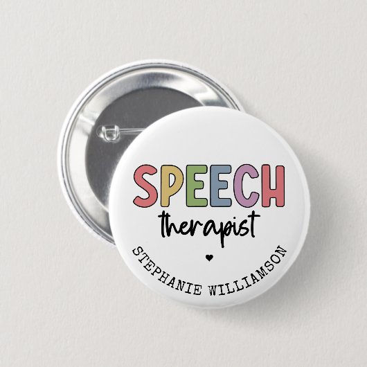 Badge Rond 5 Cm Pathologiste orthophoniste sur mesure SLP (Devant & derrière)