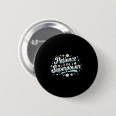 Badge Rond 5 Cm Patience Is My Superwer Motivational Insrational Q (Devant & derrière)