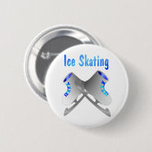 Badge Rond 5 Cm Patinage de glace (Devant & derrière)