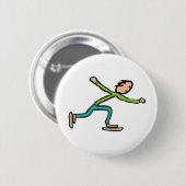 Badge Rond 5 Cm Patinage sur glace (Devant & derrière)