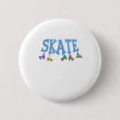 Badge Rond 5 Cm Patins à rouleaux Patinage en ligne Rollerblading (Devant)