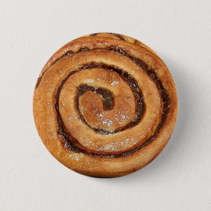 Badge Rond 5 Cm Pâtisserie aux escargots de cannelle