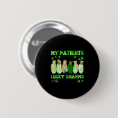 Badge Rond 5 Cm Patrick's Day Nurse My Patients Are My Lucky Nicu  (Devant & derrière)