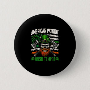 Badge Rond 5 Cm patriote américain tempérament irlandais shamrock 