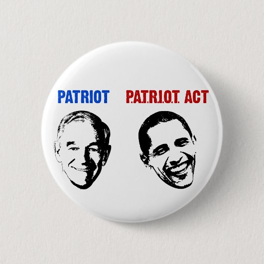 Badge Rond 5 Cm Patriote/Patriot Act (Devant)