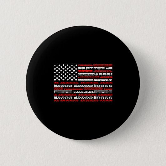 Badge Rond 5 Cm Patriotic Trains Flag For Train Enthusiasts And Ho (Devant)