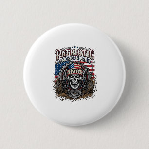 Badge Rond 5 Cm Patriotique 1776 Hors Route Crâne Monster Truck Lo